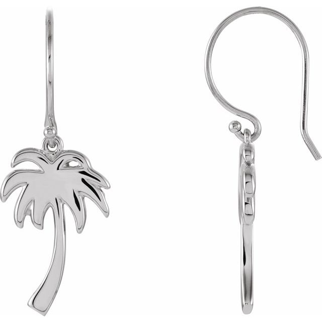 Sterling Silver Palm Tree Earrings