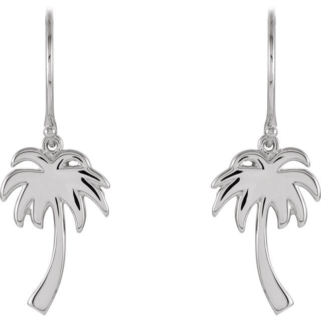 Sterling Silver Palm Tree Earrings