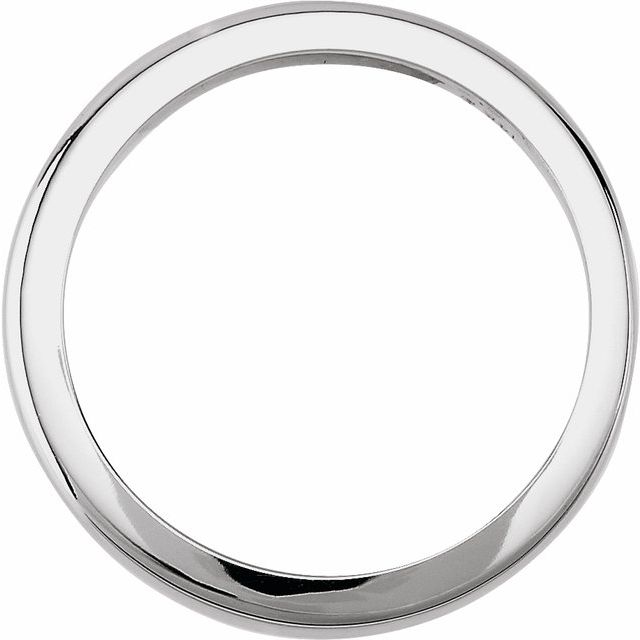14K White #7 Tapered Bombé Solstice Solitaire® Matching Band for .40-.65 CT