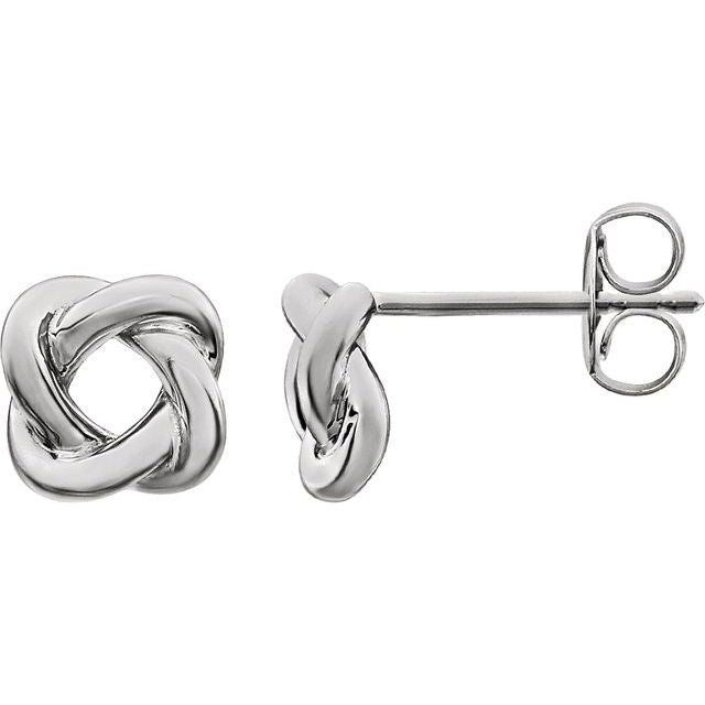 Sterling Silver Knot Earrings