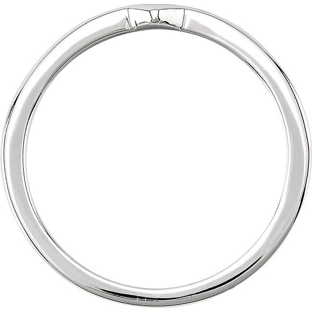 14K White Matching Band for Nine-Stone Cluster Ring