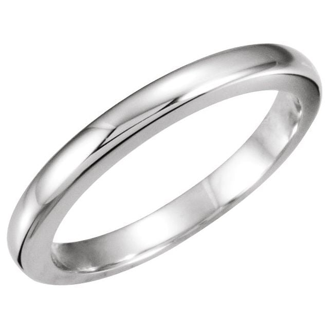 14K White #7 Tapered Bombé Solstice Solitaire® Matching Band for .40-.65 CT