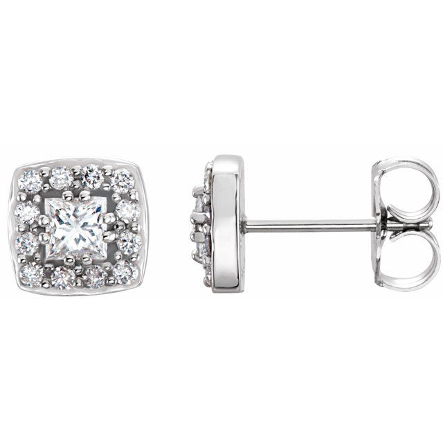 14K 1/2 CTW Natural Diamond Earrings