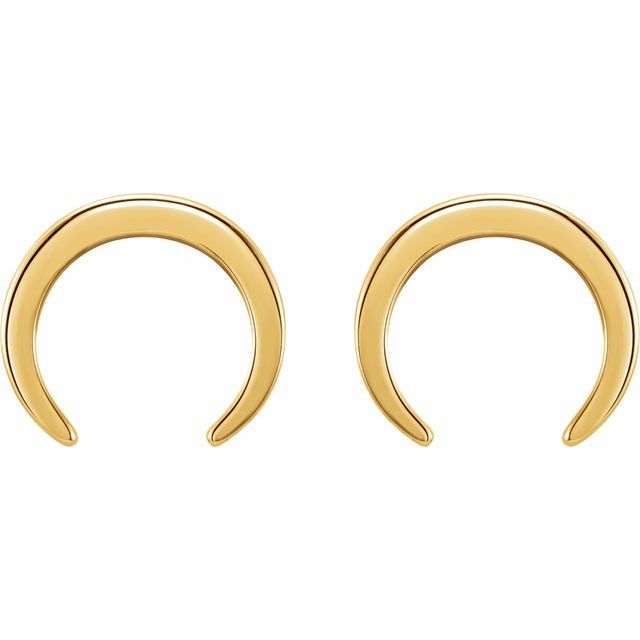 14K Crescent Earrings