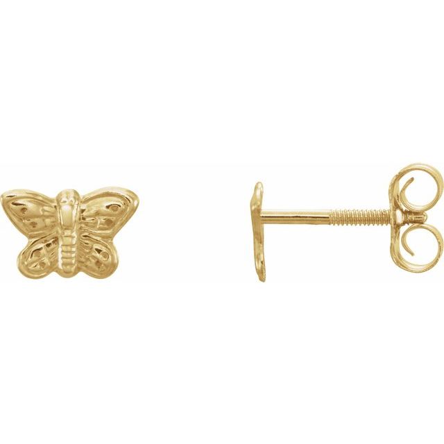 14K Butterfly Earrings