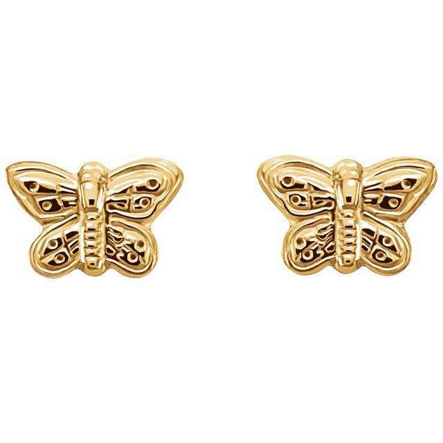 14K Butterfly Earrings