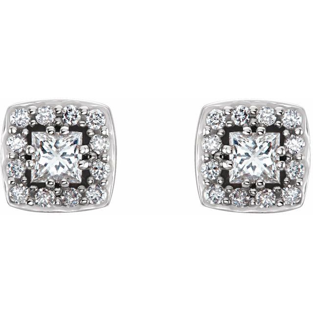 14K 1/2 CTW Natural Diamond Earrings