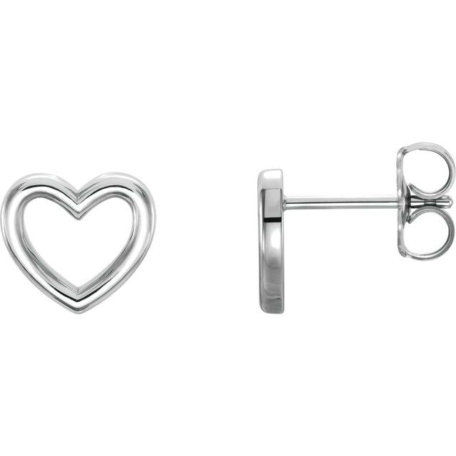 14K Heart Earrings