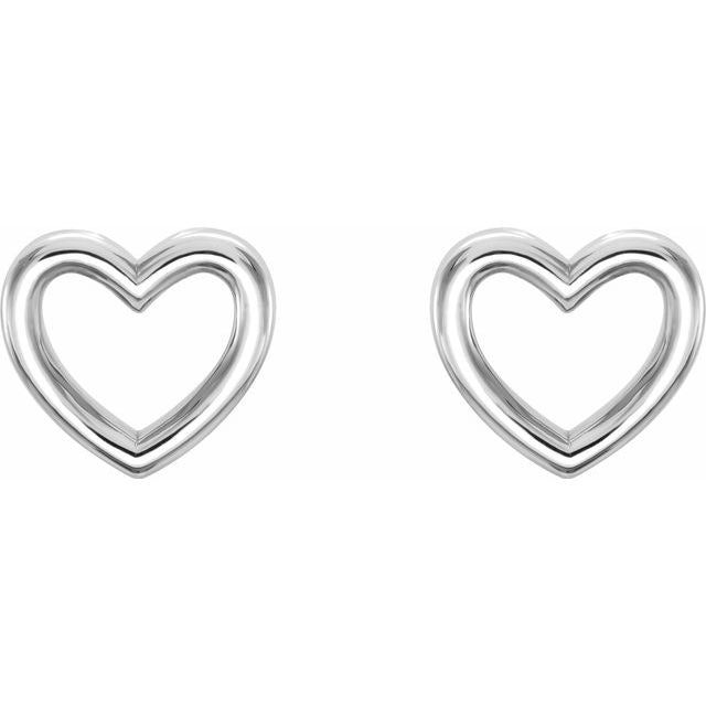 14K Heart Earrings