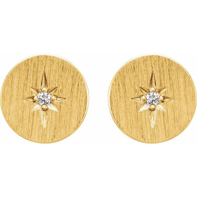 14K .02 CTW Natural Diamond Earrings