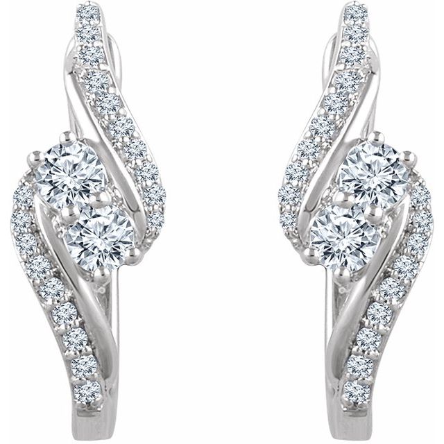 14K 5/8 CTW Natural Diamond Earrings