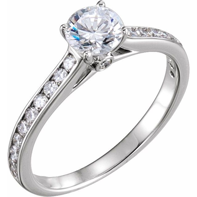 14K White 5/8 CTW Natural Diamond Band
