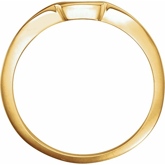 14K Band for Solitaire Mounting