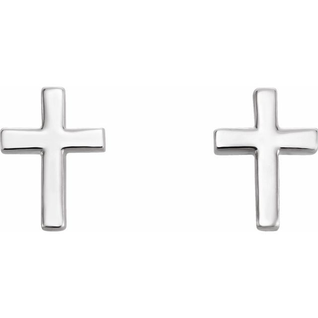 14K Cross Earrings