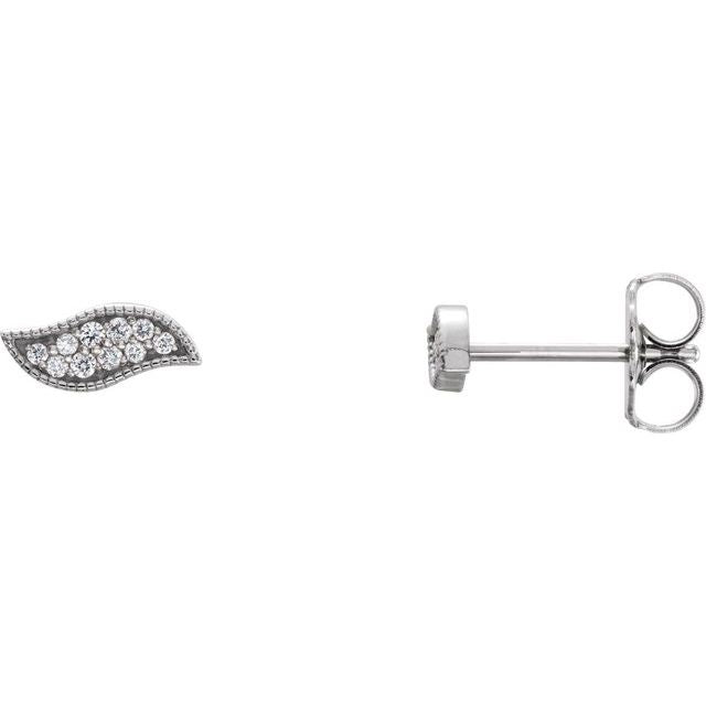 14K .06 CTW Natural Diamond Earrings
