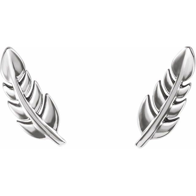 14K Leaf Earrings