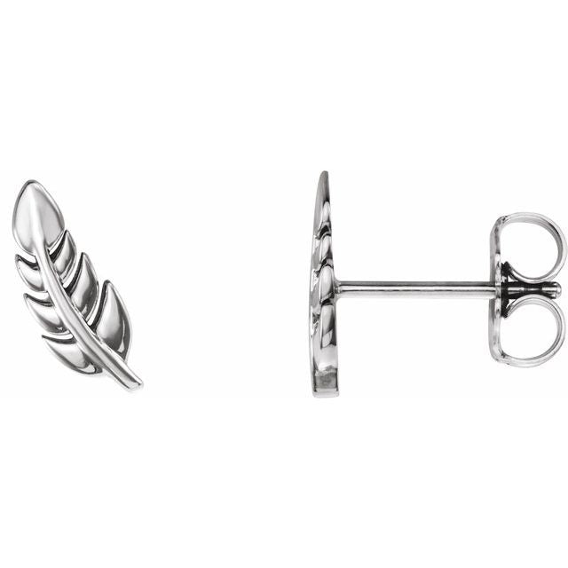 14K Leaf Earrings