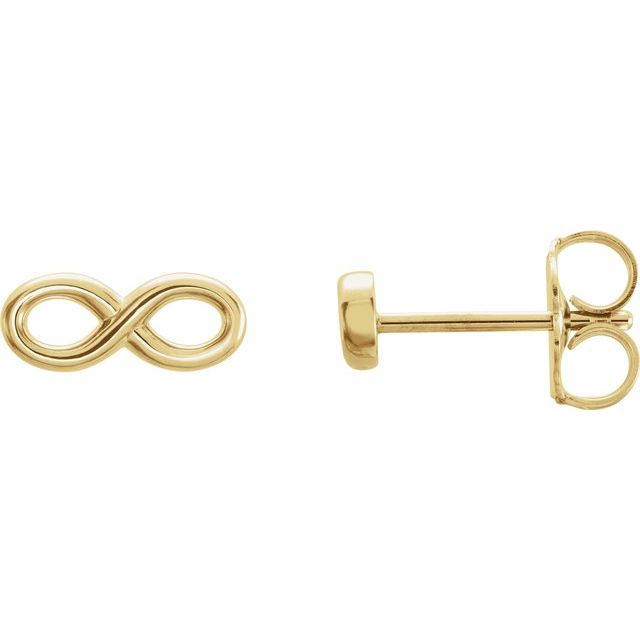 14K Infinity-Inspired Earrings