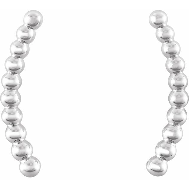 14K Beaded Ear Climbers