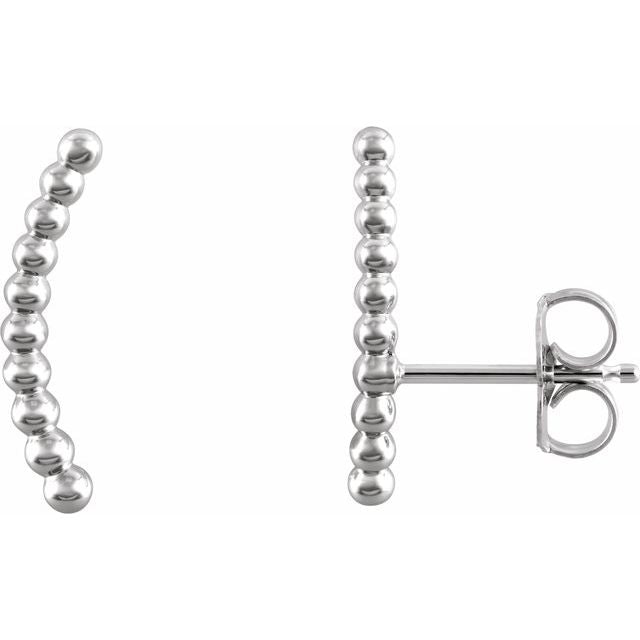 14K Beaded Ear Climbers