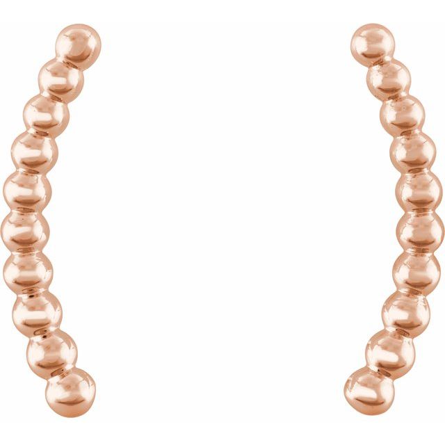 14K Beaded Ear Climbers