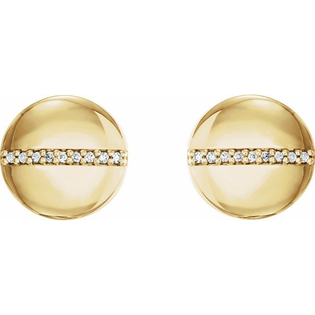 14K .04 CTW Natural Diamond Circle Earrings