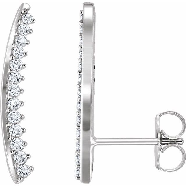 14K 1/3 CTW Natural Diamond Ear Climbers
