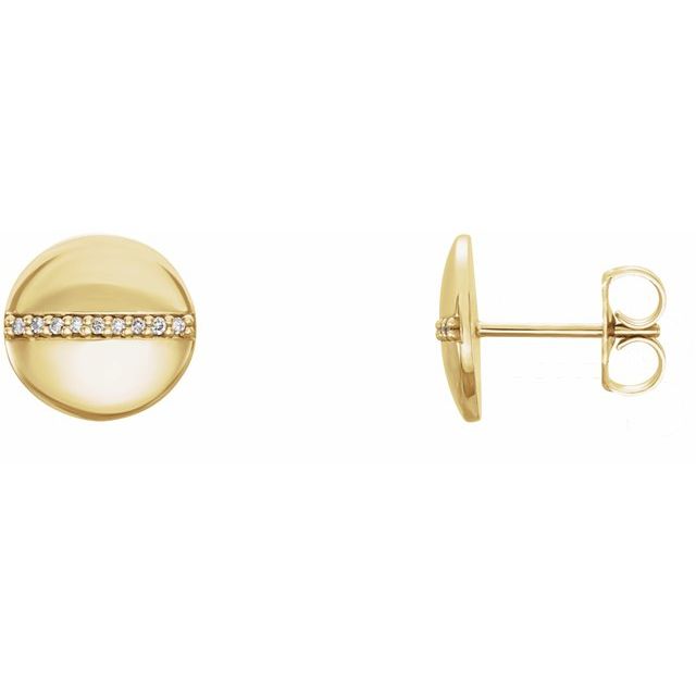 14K .04 CTW Natural Diamond Circle Earrings