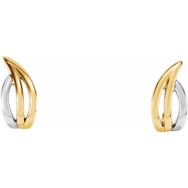 14K / Freeform J-Hoop Earrings