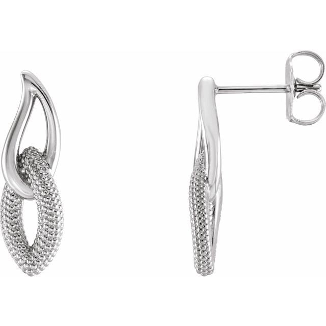 14K Beaded Drop Earrings