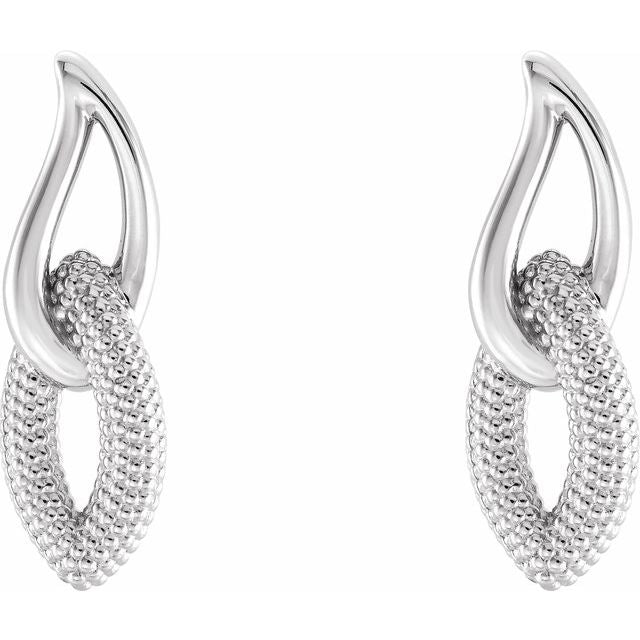 14K Beaded Drop Earrings