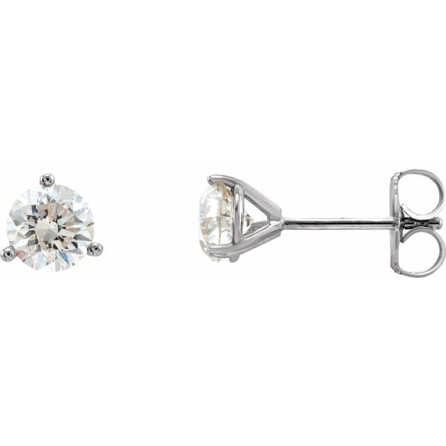 14K 1/3 CTW Canadamark Natural Diamond® 3-Prong Earrings - SI2-SI3 G-H