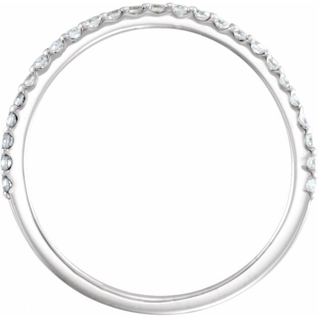 14K White 1/5 CTW Natural Diamond Band