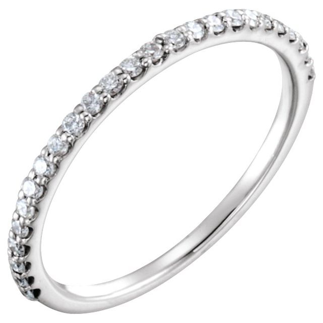 14K White 1/5 CTW Natural Diamond Band