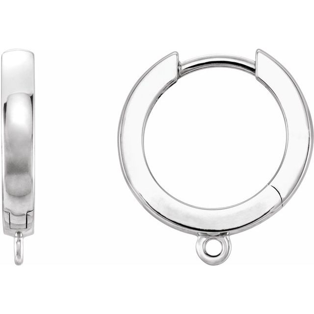 18K Hinged Hoop Earring Top