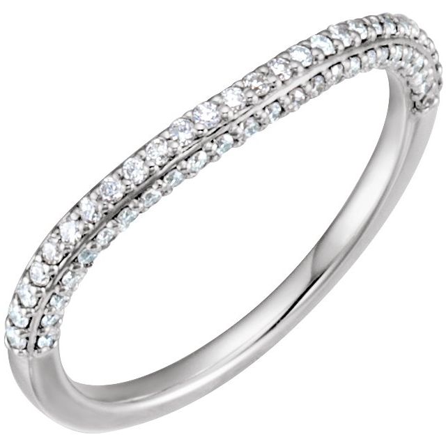 14K White Band Mounting