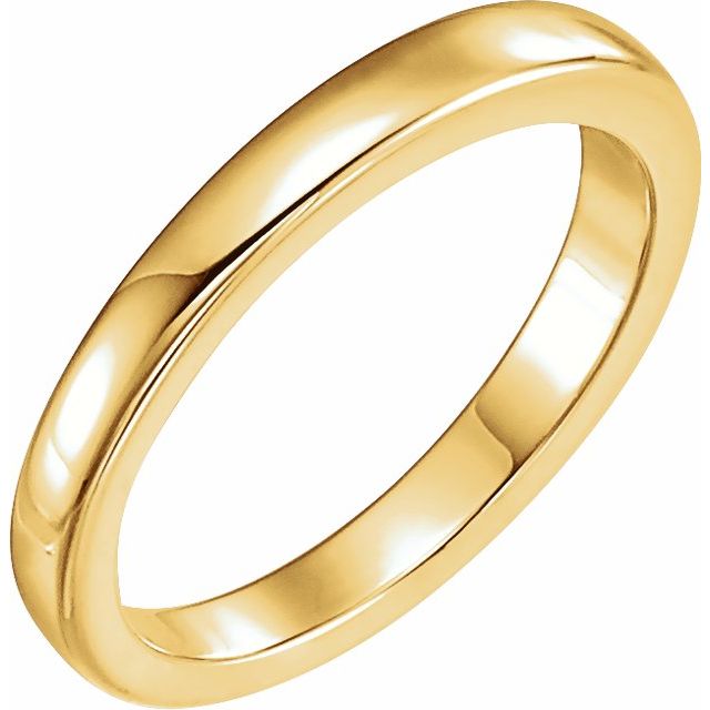 10K Yellow Solstice Solitaire® #16=2.5-6.0 CT Tapered Bombé Matching Band