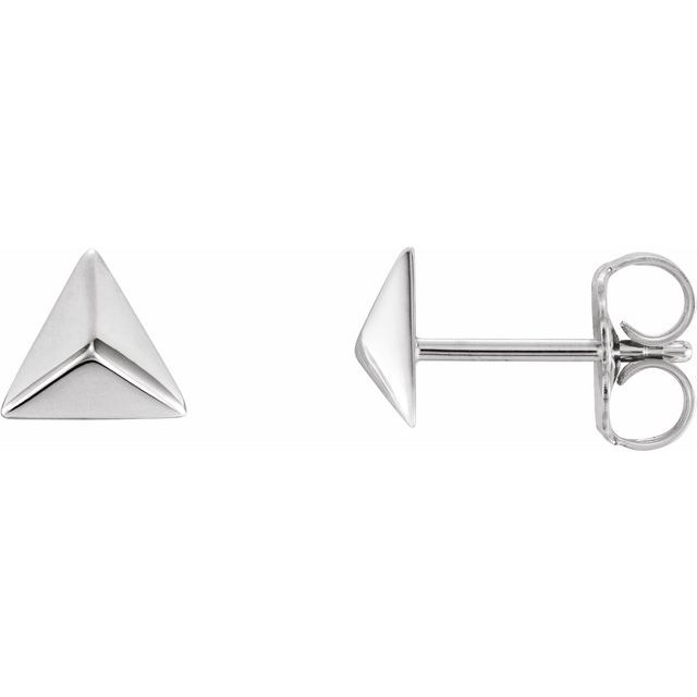 14K Pyramid Earrings