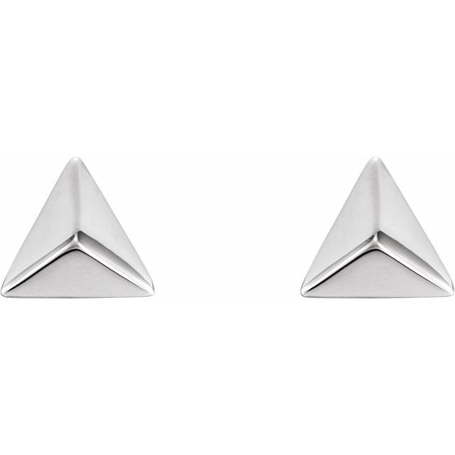 14K Pyramid Earrings
