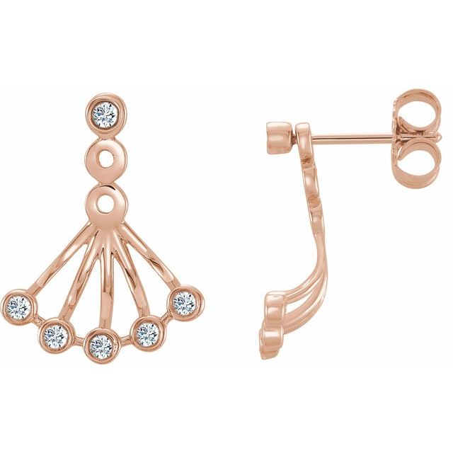 14K 1/6 CTW Natural Diamond Earrings