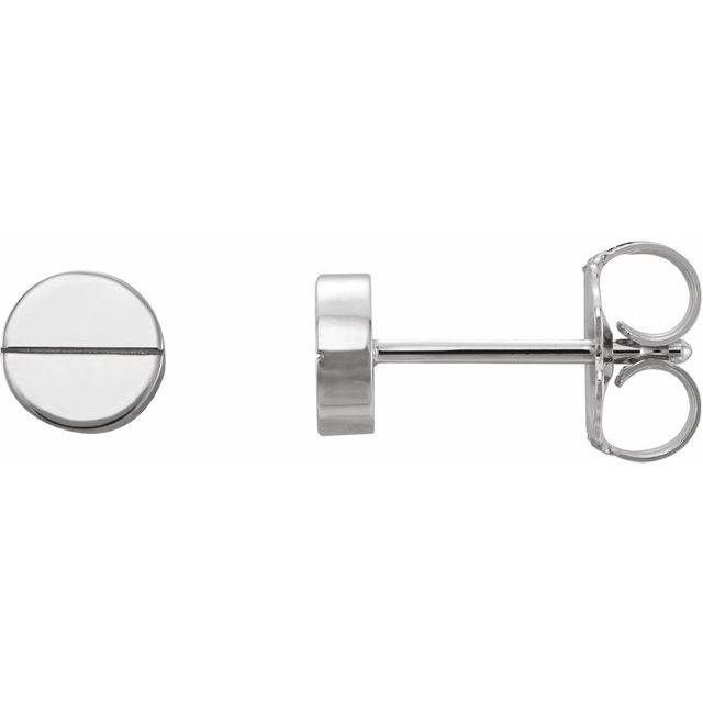 14K Geometric Friction Closure Earrings