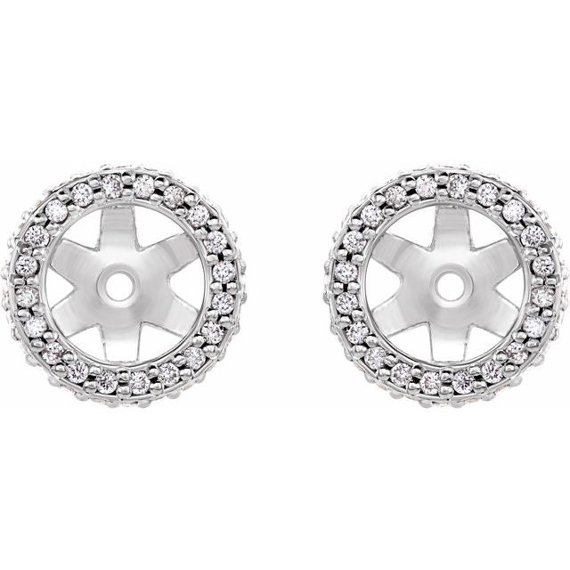 14K 1/5 CTW Natural Diamond Earring Jackets