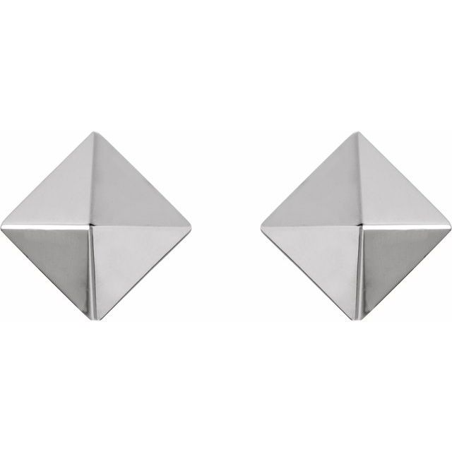 14K Pyramid Stud Earrings