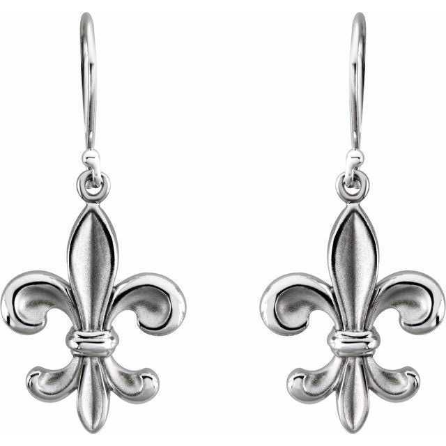 Sterling Silver Fleur-de-lis Earring
