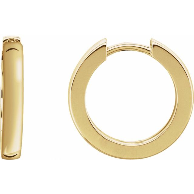 14K Hinged Hoop Earrings