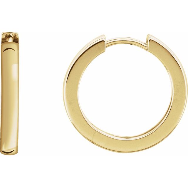 14K Hinged Hoop Earrings