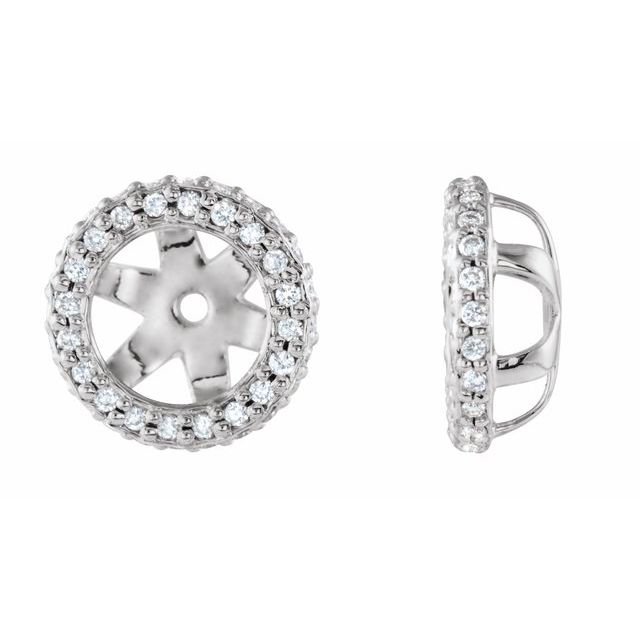 14K 1/5 CTW Natural Diamond Earring Jackets