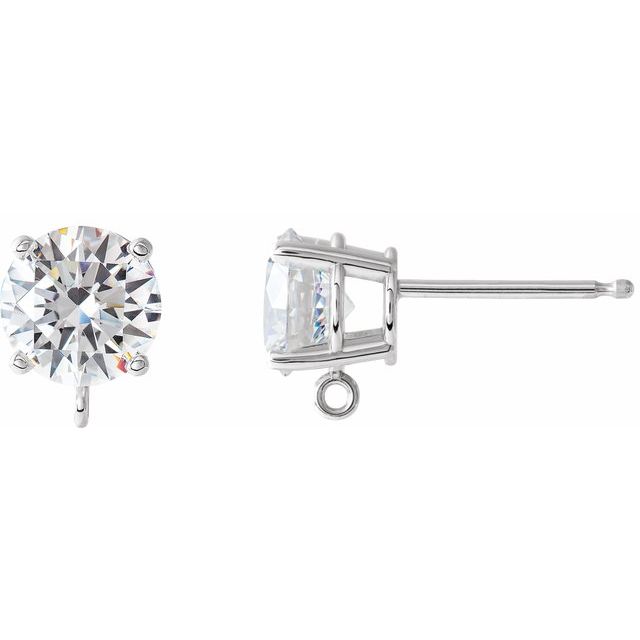 14K 1/4 CT Lab-Grown Diamond Earring Top