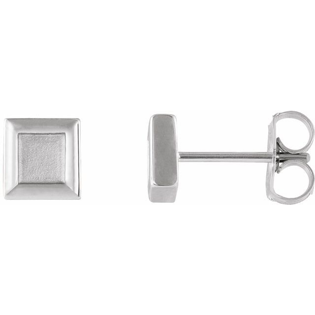 14K Square Petite Earrings