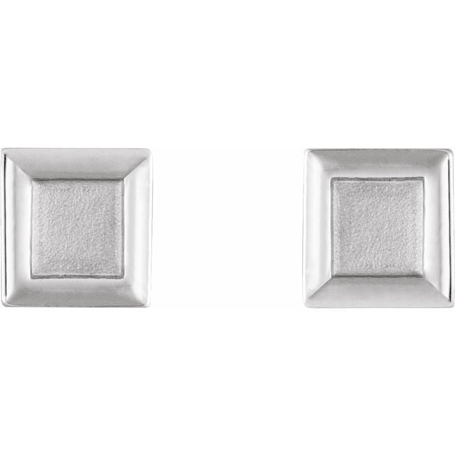 Sterling Silver Square Petite Earrings